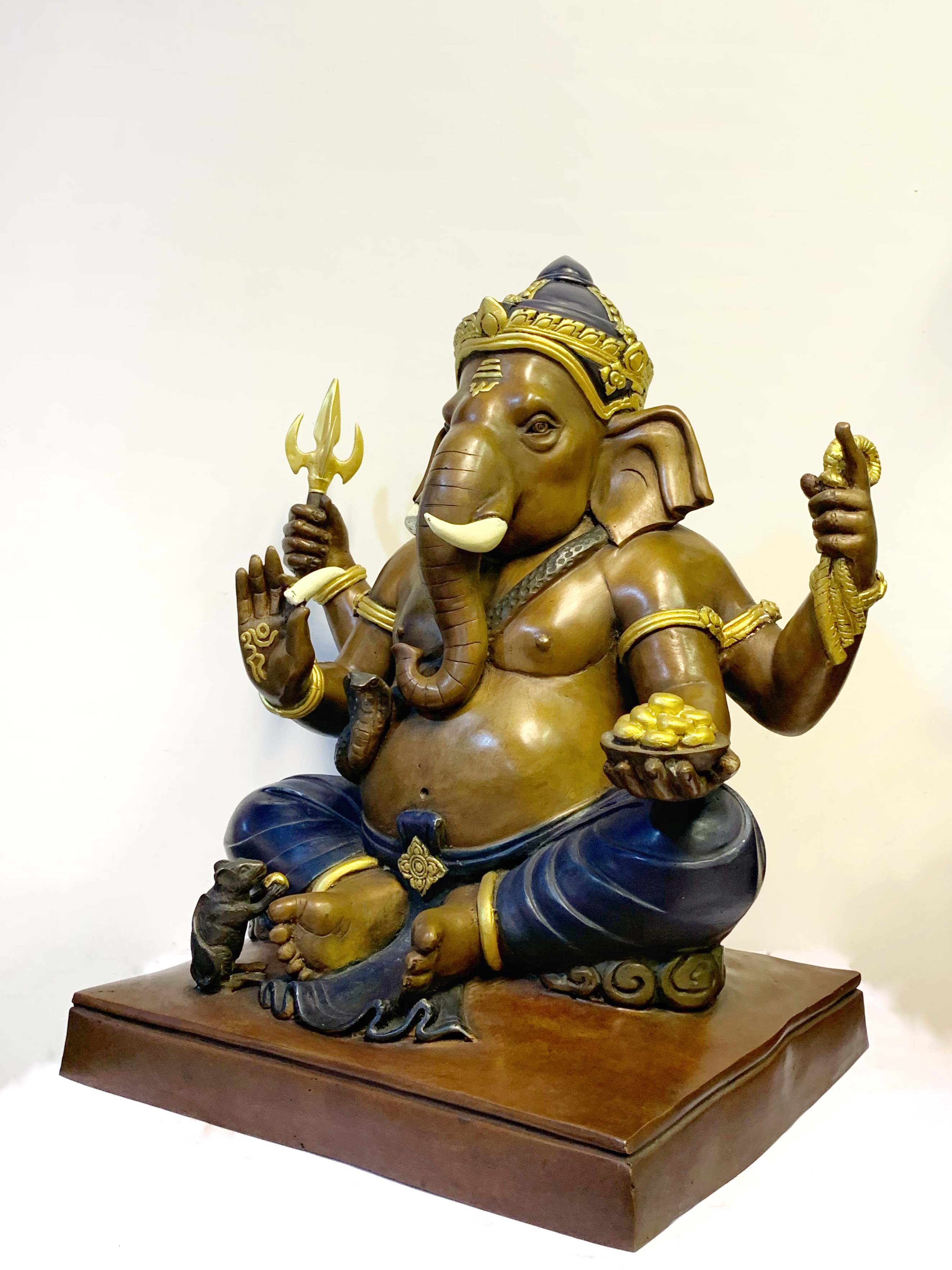 พระพิฆเนศ ปางเอกทันตะ หน้าตัก 16 นิ้ว (ฐานเหลี่ยม)