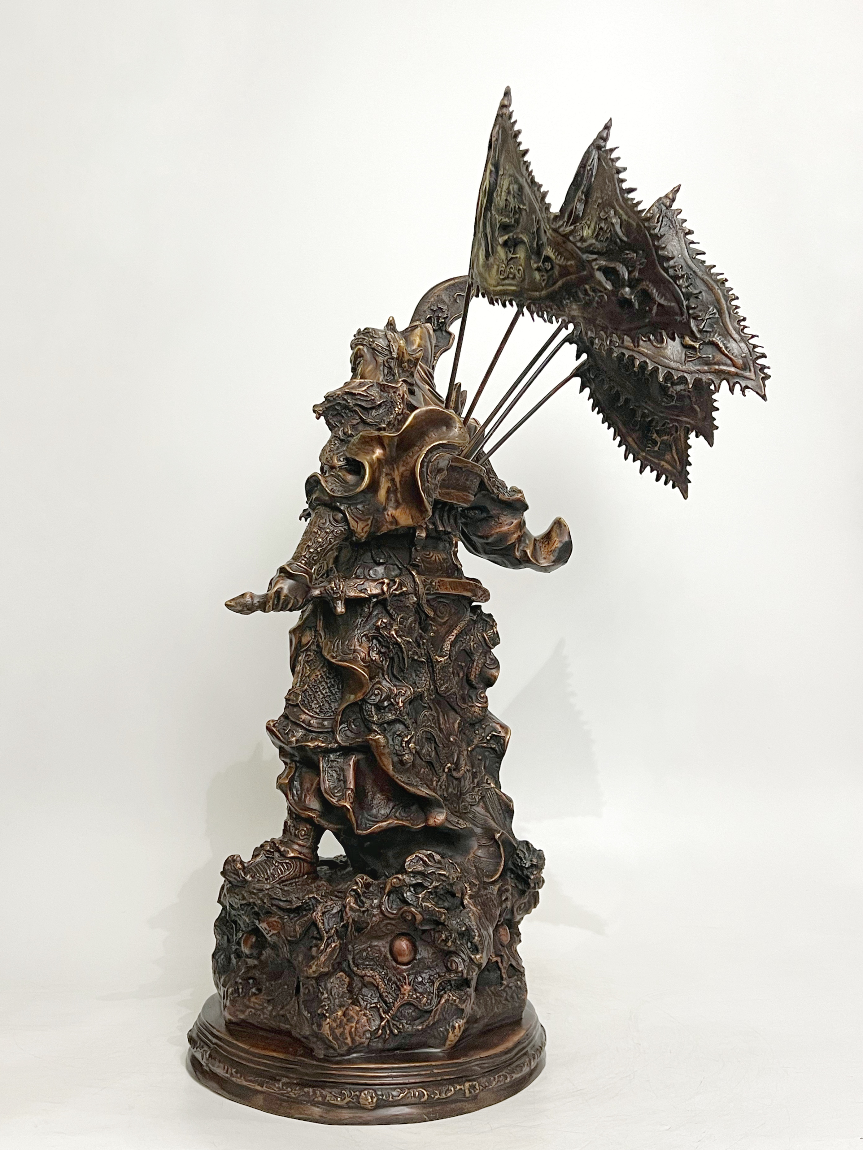 เทพเจ้ากวนอู (5ธง) สูง 22 นิ้ว