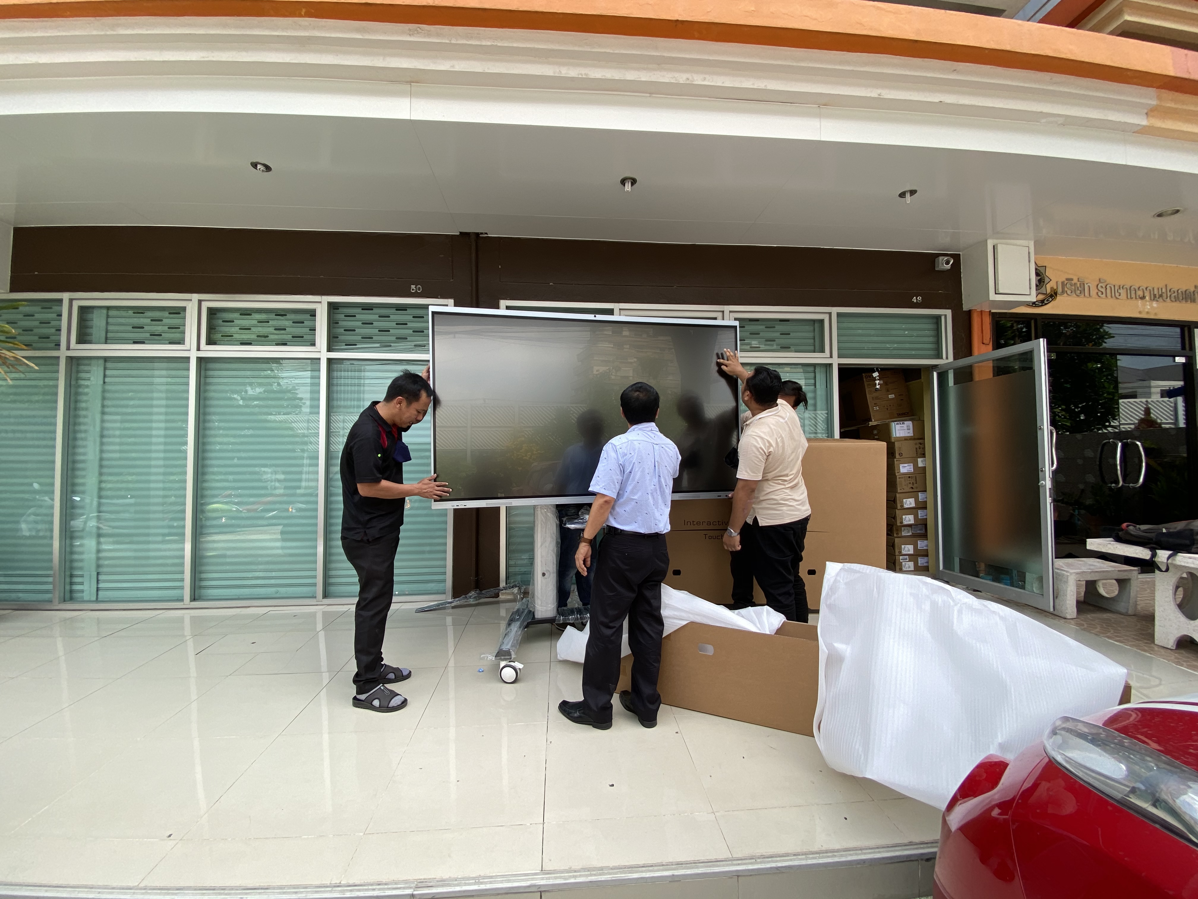 JMTVSTAND MT-F8200 ขาตั้งพื้นทีวีมีล้อเลื่อน(TV Stand) วัสดุ Aluminium อลูมิเนียม แบบล้อเลื่อนปรับสูง/ต่ำได้ 55"-98" นิ้ว{รับประกันสินค้า 3 ปี}0964746498