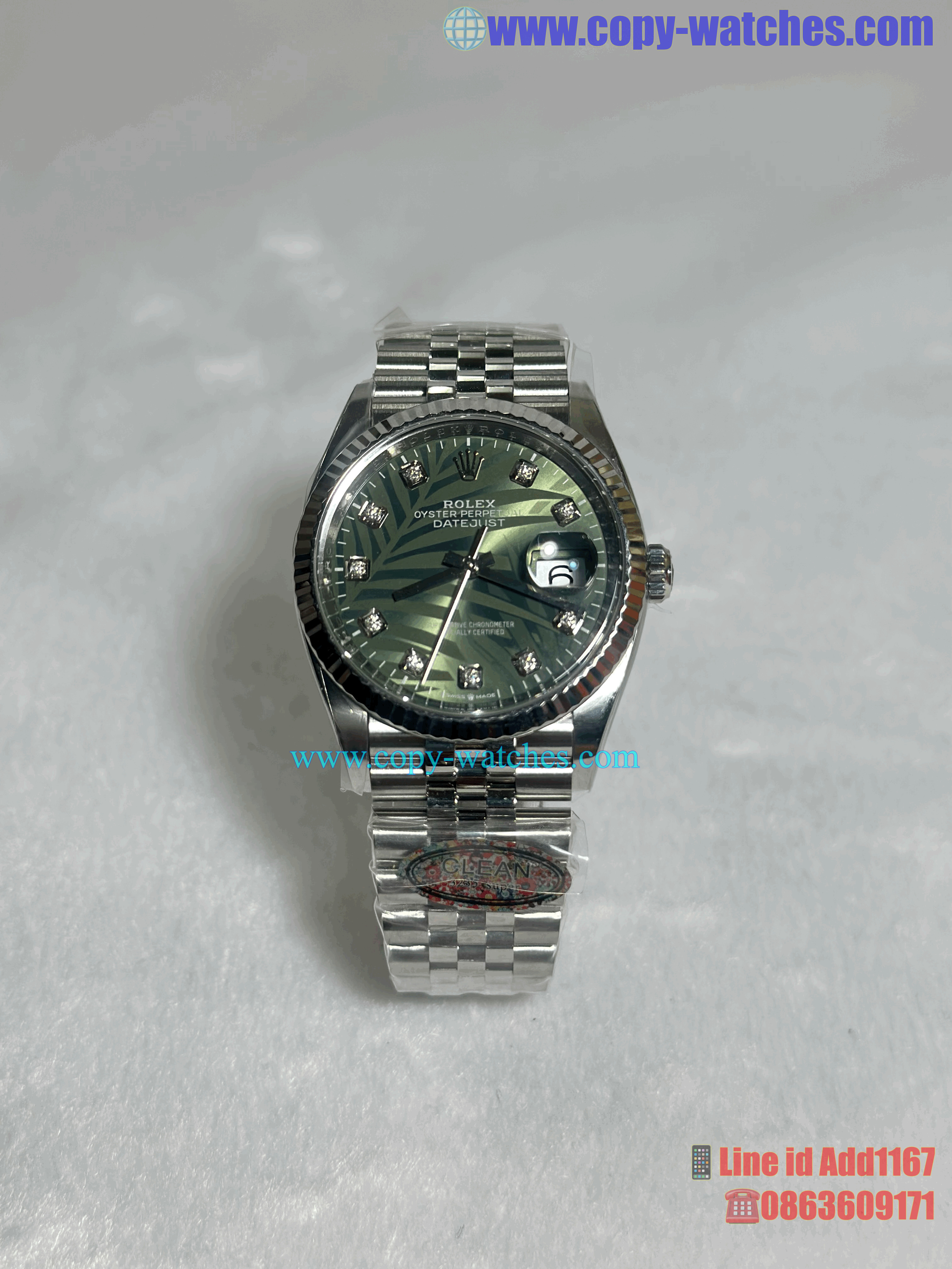 Rolex Datejust 36mm Palm Dial M126234 (Swiss Clean)