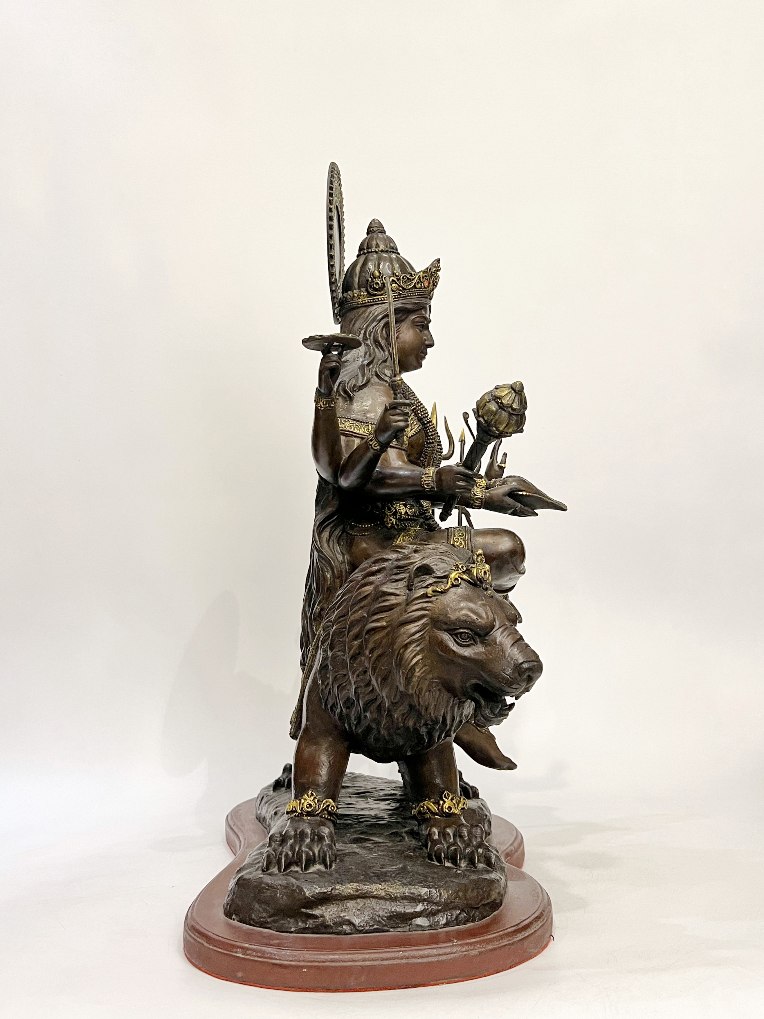 พระแม่ทุรคาทรงราชสีห์ (พระแม่อุมาขี่เสือ) หน้าตัก 9 นิ้ว