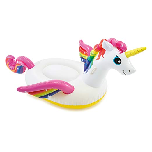 Inflatable New Rainbow Unicorn Pool Float ห่วงยางยูนิคอร์นสีรุ้ง แบบใหม่ (ขนาด 150 cm.)
