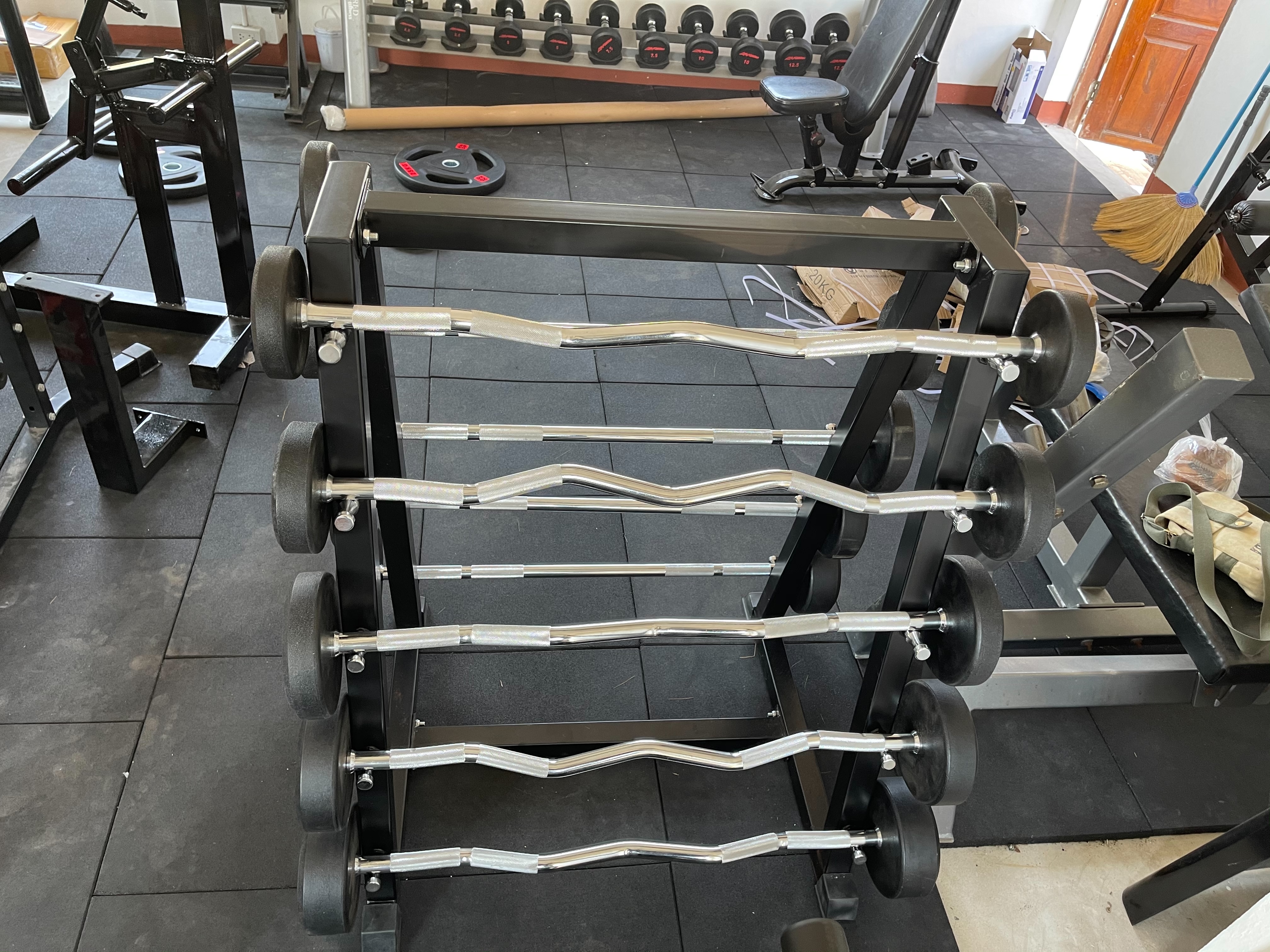 ดัมเบลเซ็ตแบบมีคานบาร์เบลBarbell with Lifefitness