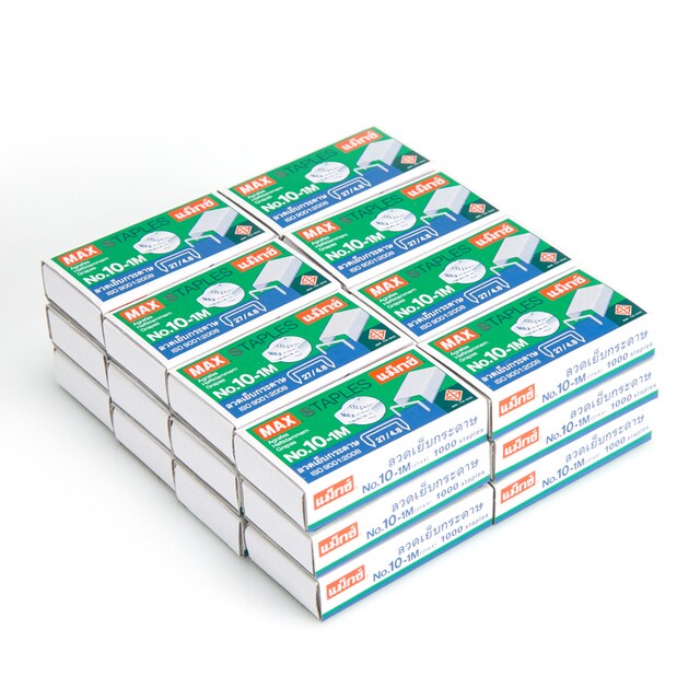 ลวดเย็บกระดาษ Max เบอร์10 (ขายยกแพ็คบรรจุ 24กล่อง)