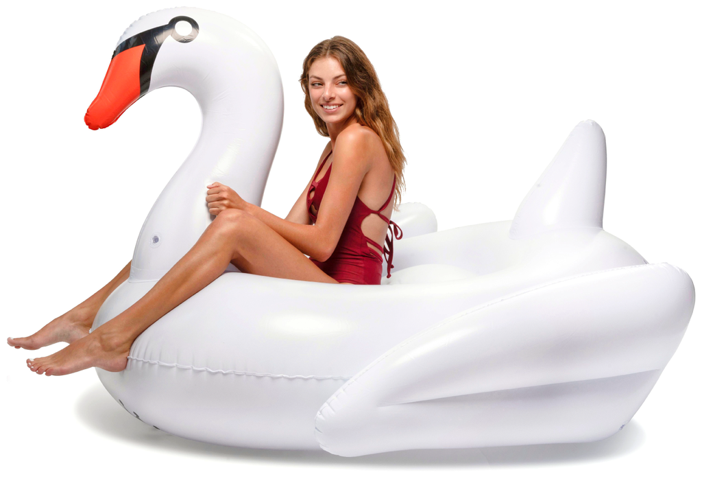 ห่วงยางหงส์ขาว รุ่นใหม่ Inflatable New White Swan Float