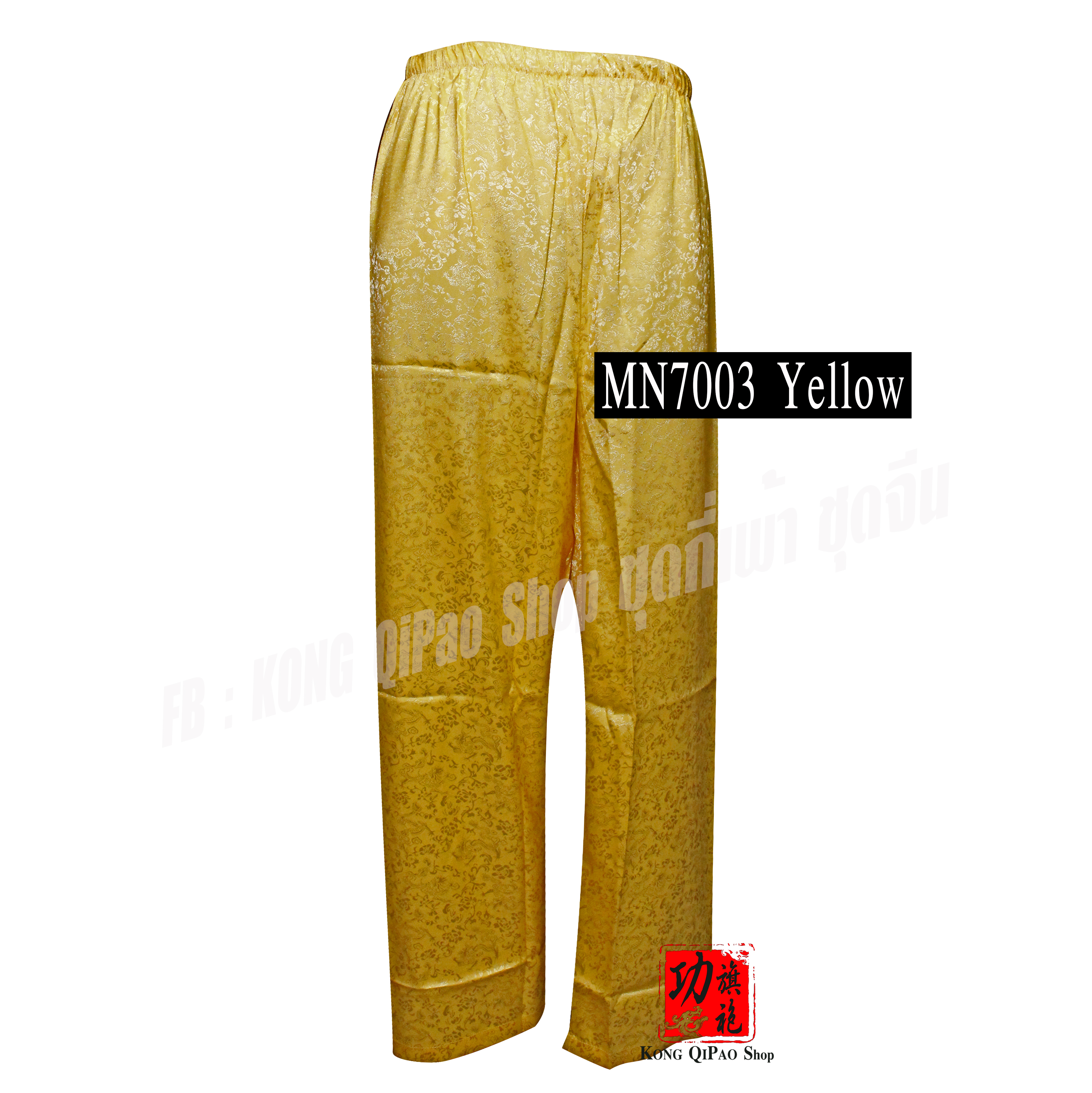 MN7003 กางเกงจีนผู้ชาย ลายดอกโบตั๋น