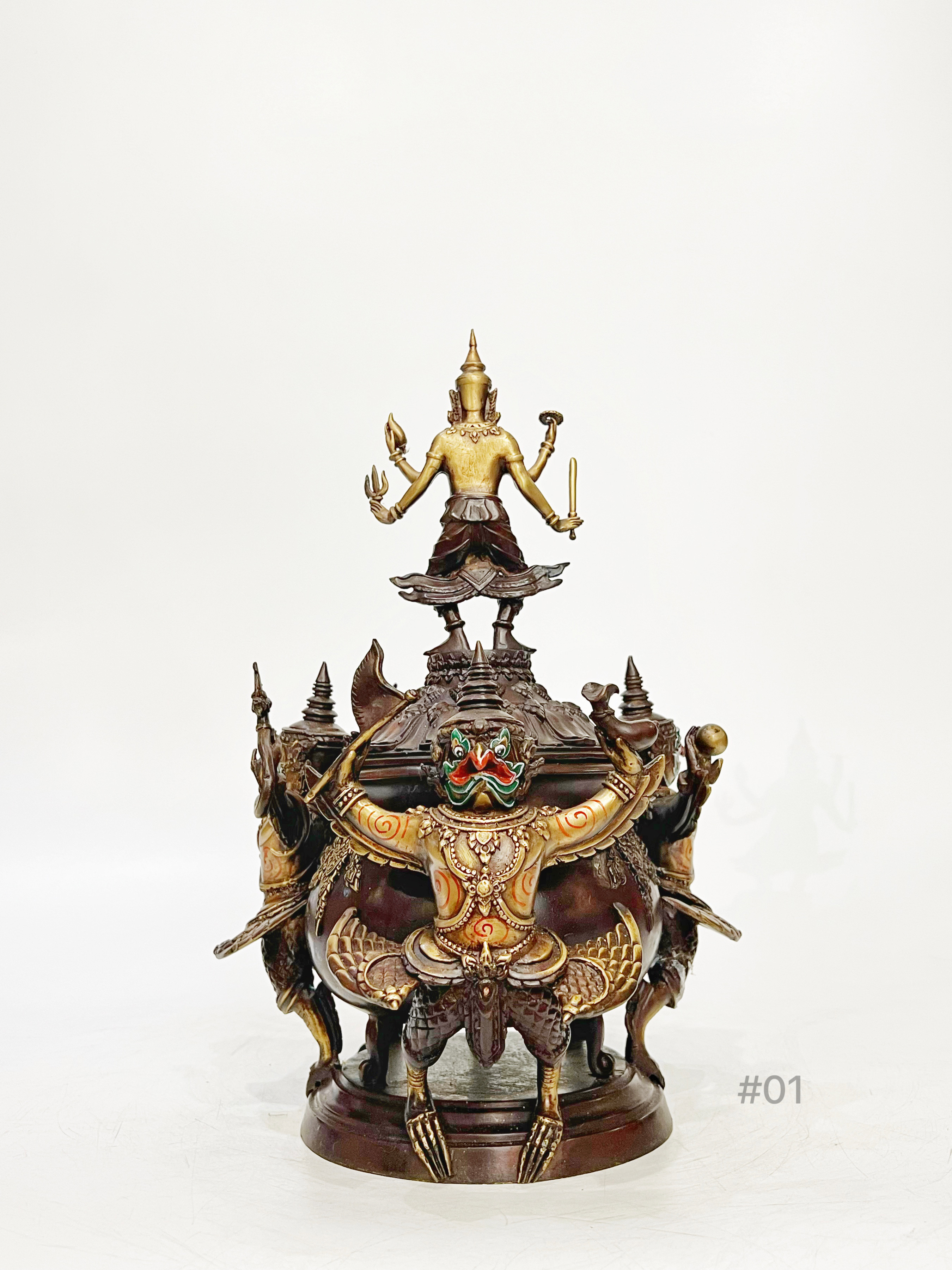 บาตรน้ำมนต์ พระนารายณ์ทรงครุฑ สูง 12 นิ้ว (#01)