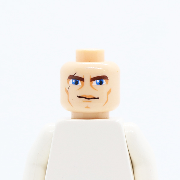 Male Brown Thick Eyebrows, Blue Eyes, Scar and Lines Pattern (SW Clone Wars Anakin)