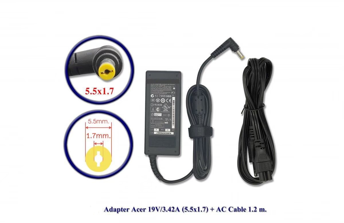 Adapter Acer 19V 3.42A (5.5x1.7)+AC