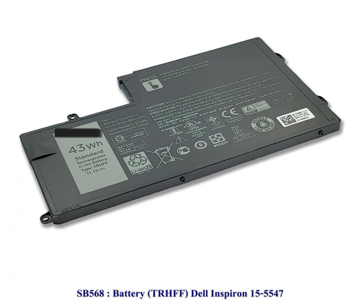 SB0568 - BatteryDell(ORG)(TRHFF)15-5547,14-5000,15-5000,14-5447,5442,5548,5542 ,5547(1V2F6,01V2F,1WWHW)