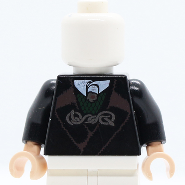 Harry Potter Jacket with Dark Green Vest and Silver Fastener Pattern / Black Arms / Light Nougat Hands