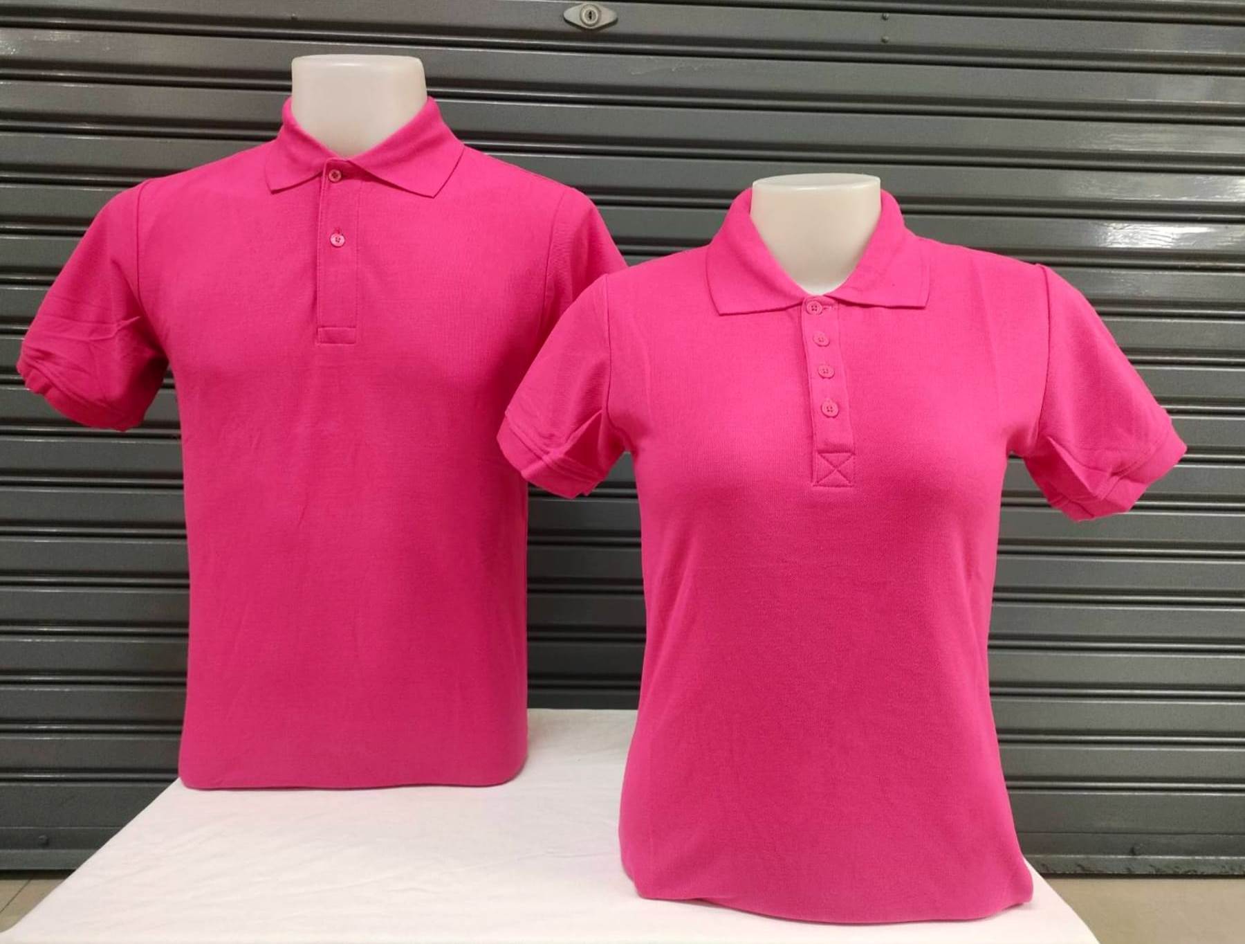 เสื้อโปโลสีชมพูบานเย็น