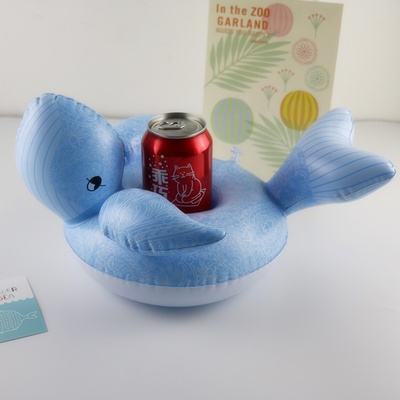 ที่วางแก้วเป่าลม ปลาโลมา Inflatable Whale Cup Holder