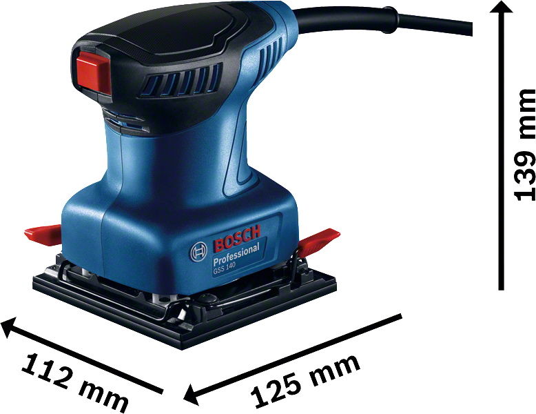 Bosch รุ่น GSS 140 เครื่องขัดกระดาษทรายระบบสั่นสะเทือน