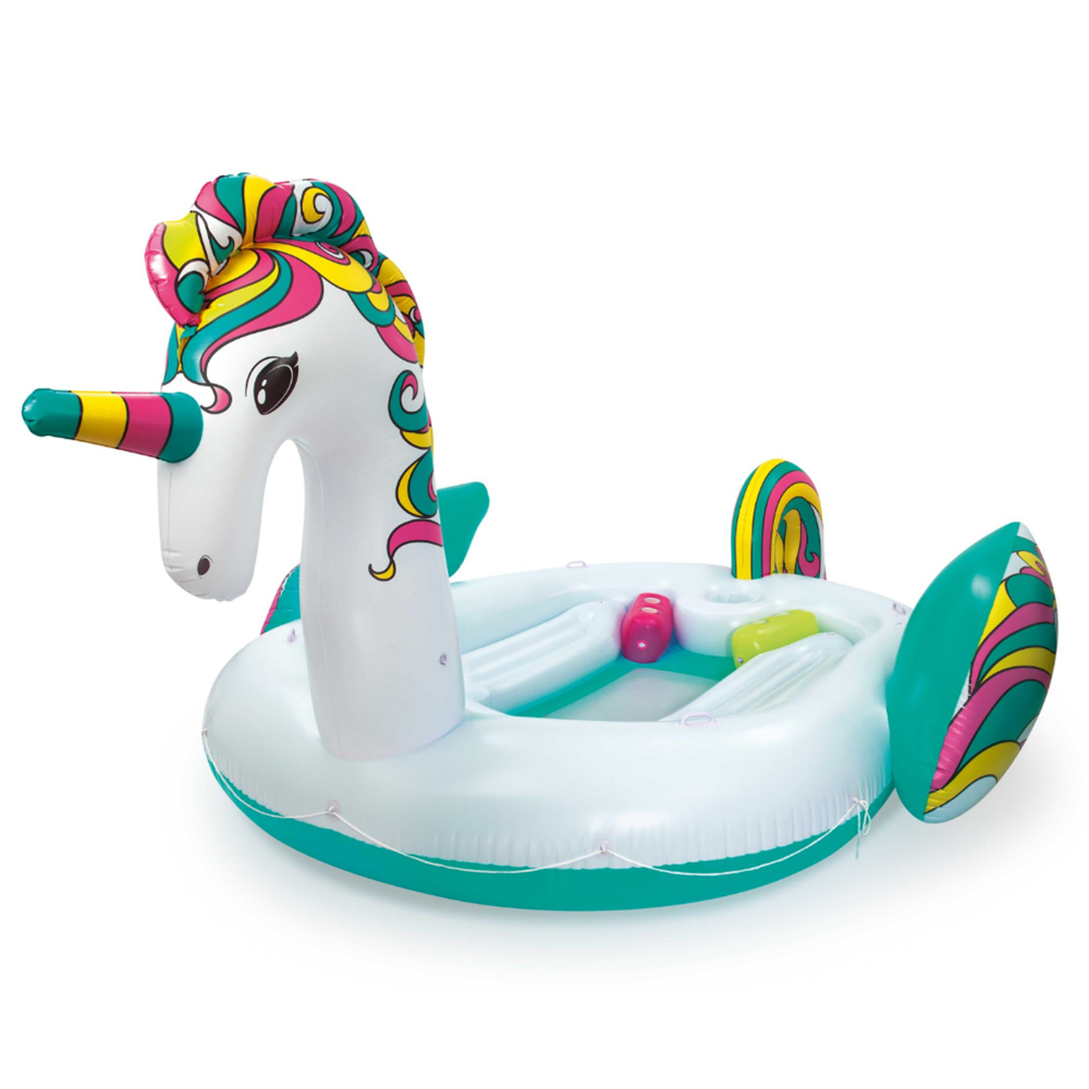 Bestway ยูนิคอร์น สีพาสเทล ขนาดใหญ่ นั่งได้ 6 คน Inflatable Bestway Giant Unicorn Pastel Pool Float