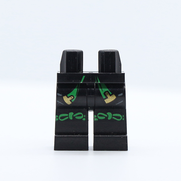 Hips and Legs with Green and Gold Sash and Green Knotted Knee Straps Pattern