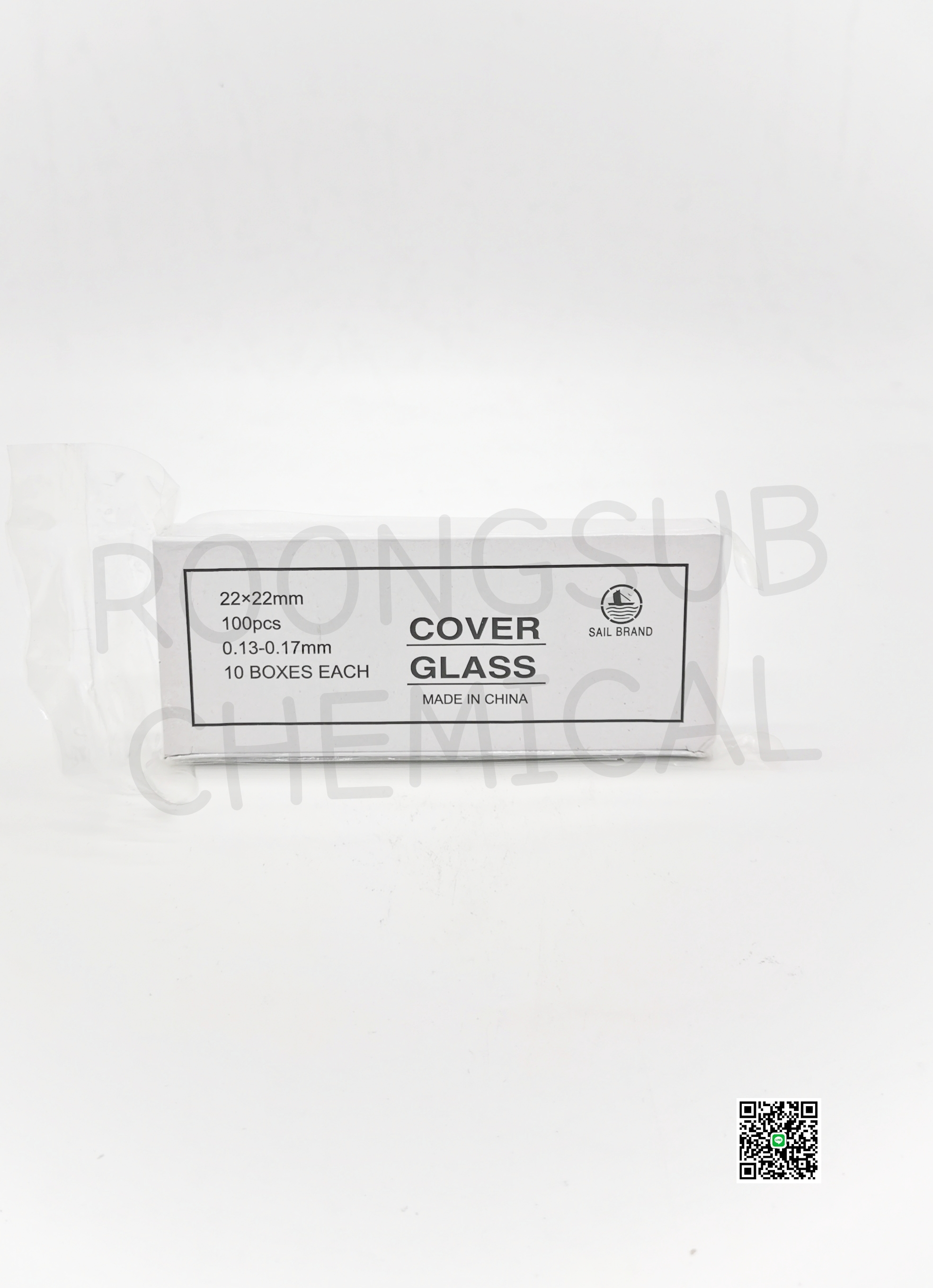 COVER GLASS 22*22MM. (1000/BX) CHINA