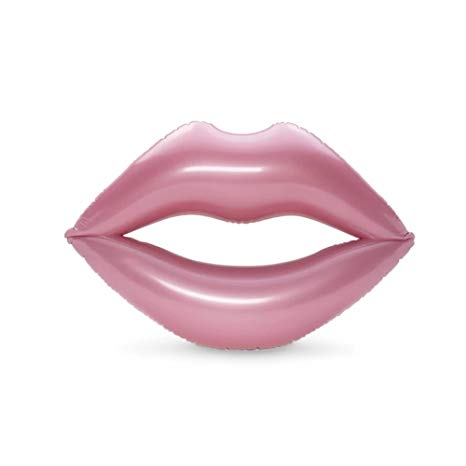 ห่วงยางปากสีชมพูโรสโกลว์ Inflatable New Rose Gold Lip Float