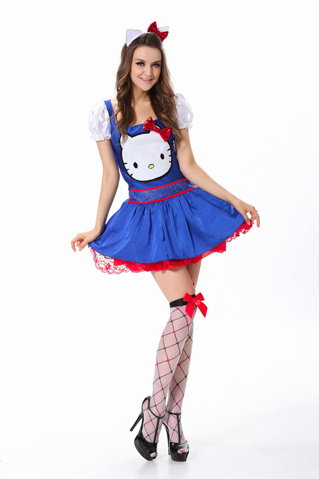 ชุดคิตตี้ ชุดkitty สีน้ำเงิน