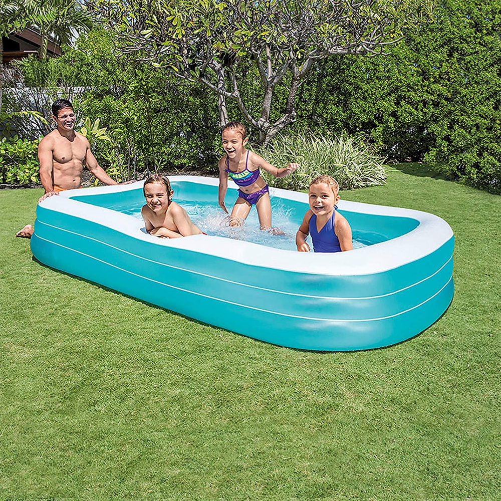 Intex สระน้ำเป่าลม ฟ้า-ขาว ขนาดใหญ่ Inflatable Swim Giant Family Pool
