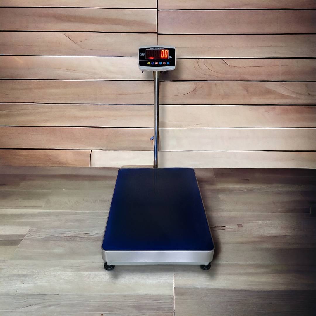เครื่องชั่งดิจิตอล 1000 kg. ค่าละเอียด 500 g. แท่นชั่ง 80x80 cm.