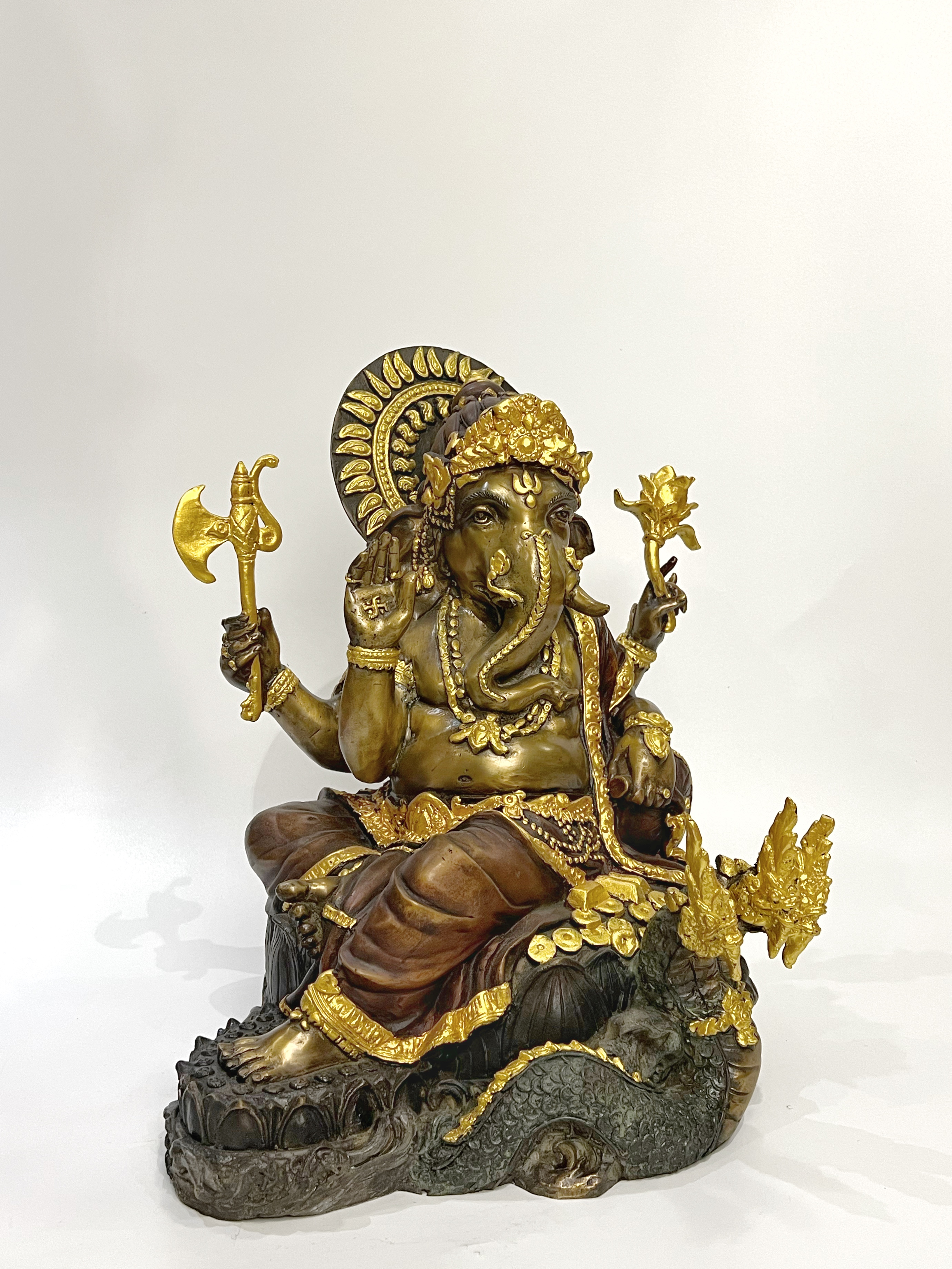 พระพิฆเนศ มหาเศรษฐีบรมสุข หน้าตัก 9 นิ้ว