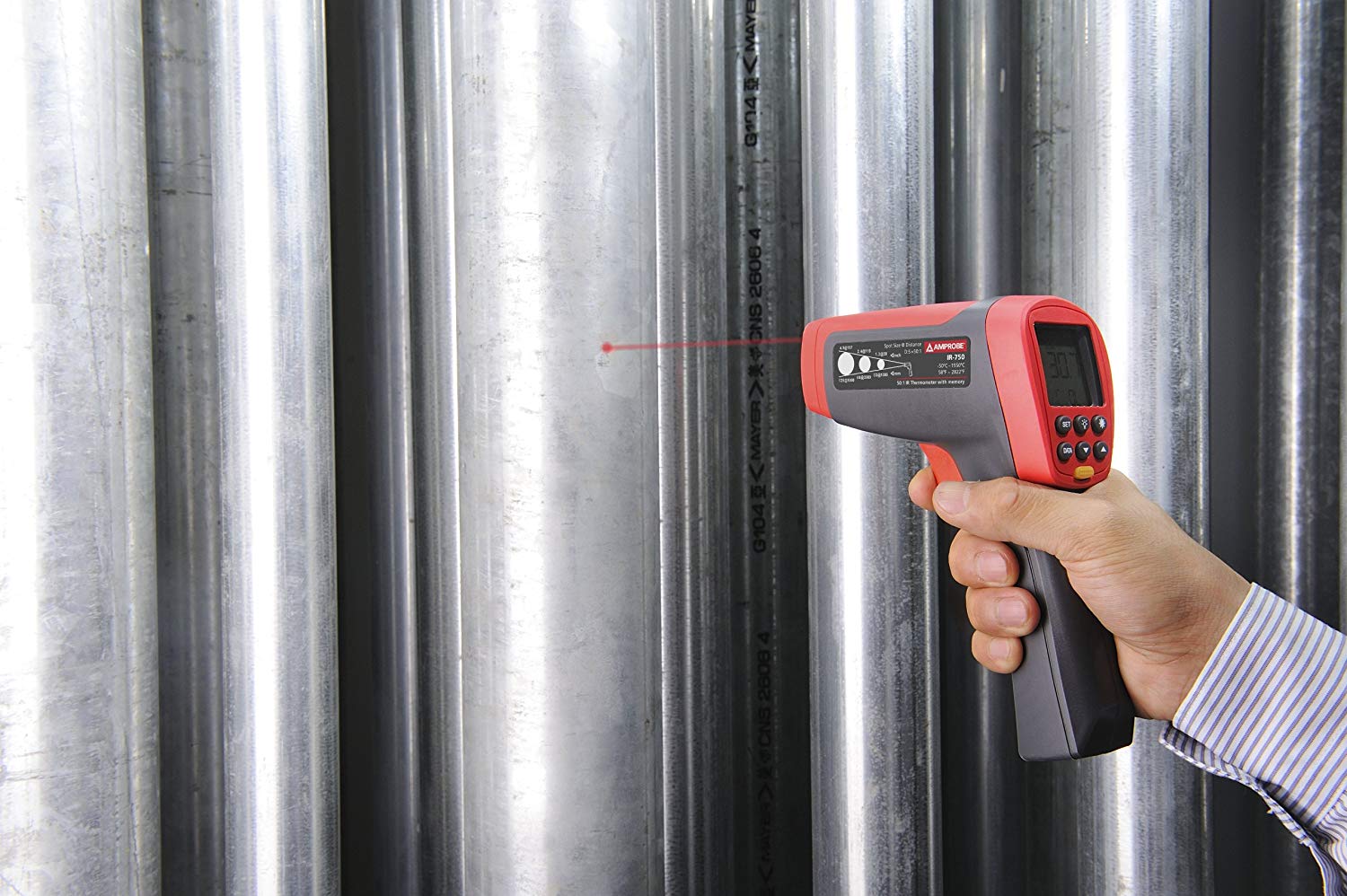 AMPROBE รุ่น IR-710 อินฟราเรดเทอร์โมมิเตอร์วัดอุณหภูมิ -18 °C ถึง 380 °C