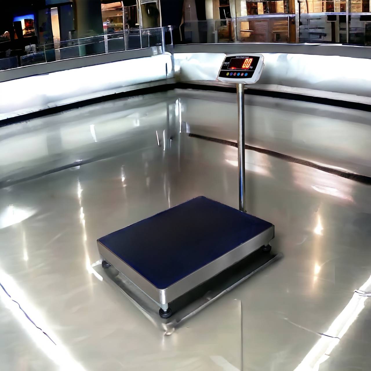 เครื่องชั่งดิจิตอล 1000 kg. ค่าละเอียด 500 g. แท่นชั่ง 80x80 cm.
