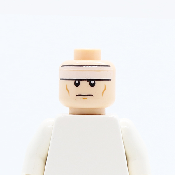 Dual Sided White Headband and Cheek Lines, Frown / Determined Pattern (Batman) - Blocked Open Stud