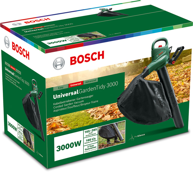 Bosch รุ่น UniversalGardenTidy 3000 เครื่องดูดใบไม้สำหรับงานสวน