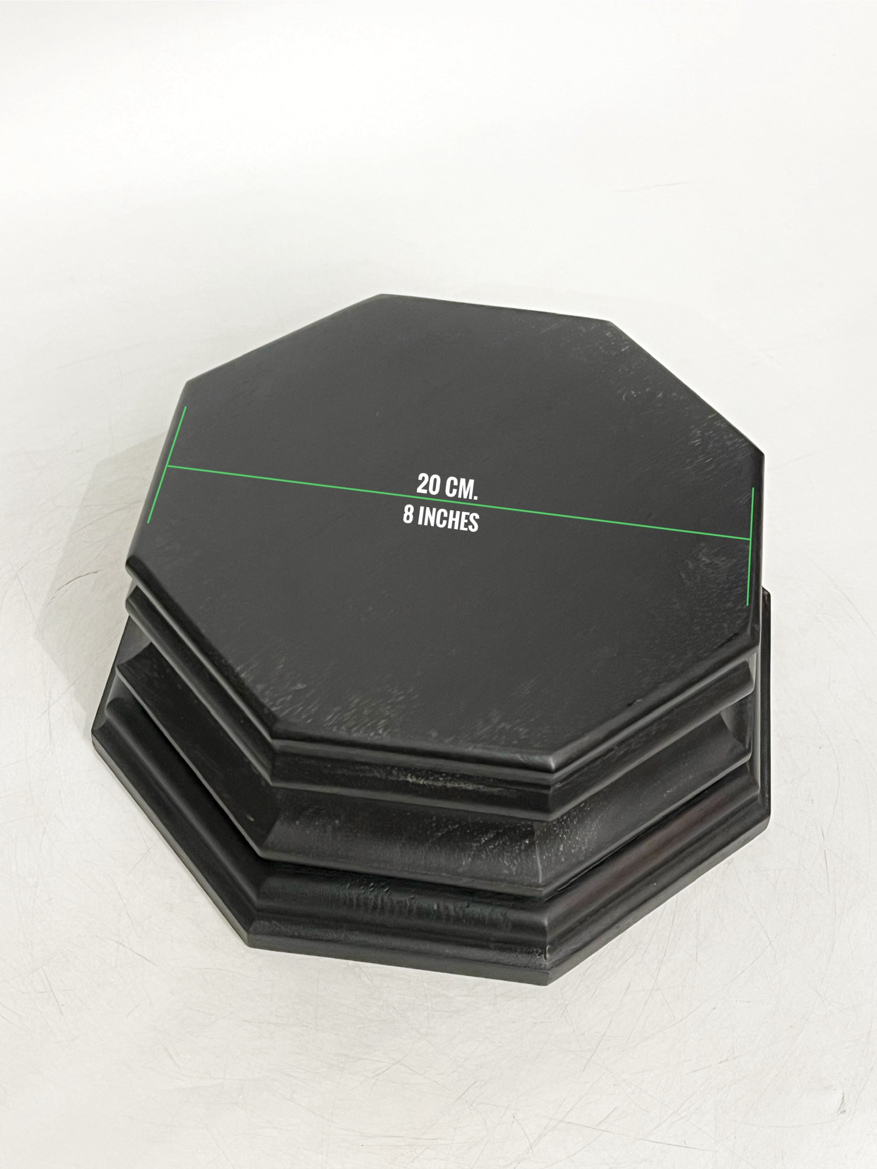 ฐานไม้มะค่า ทรงแปดเหลี่ยม