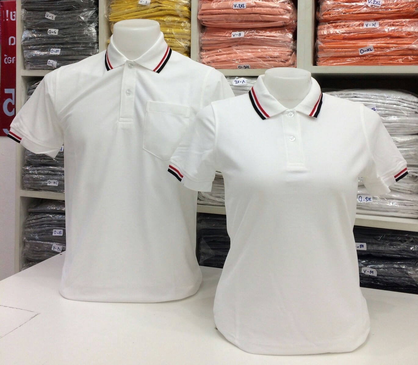 เสื้อโปโลหญิง-ชาย ไซต์ S-3XL