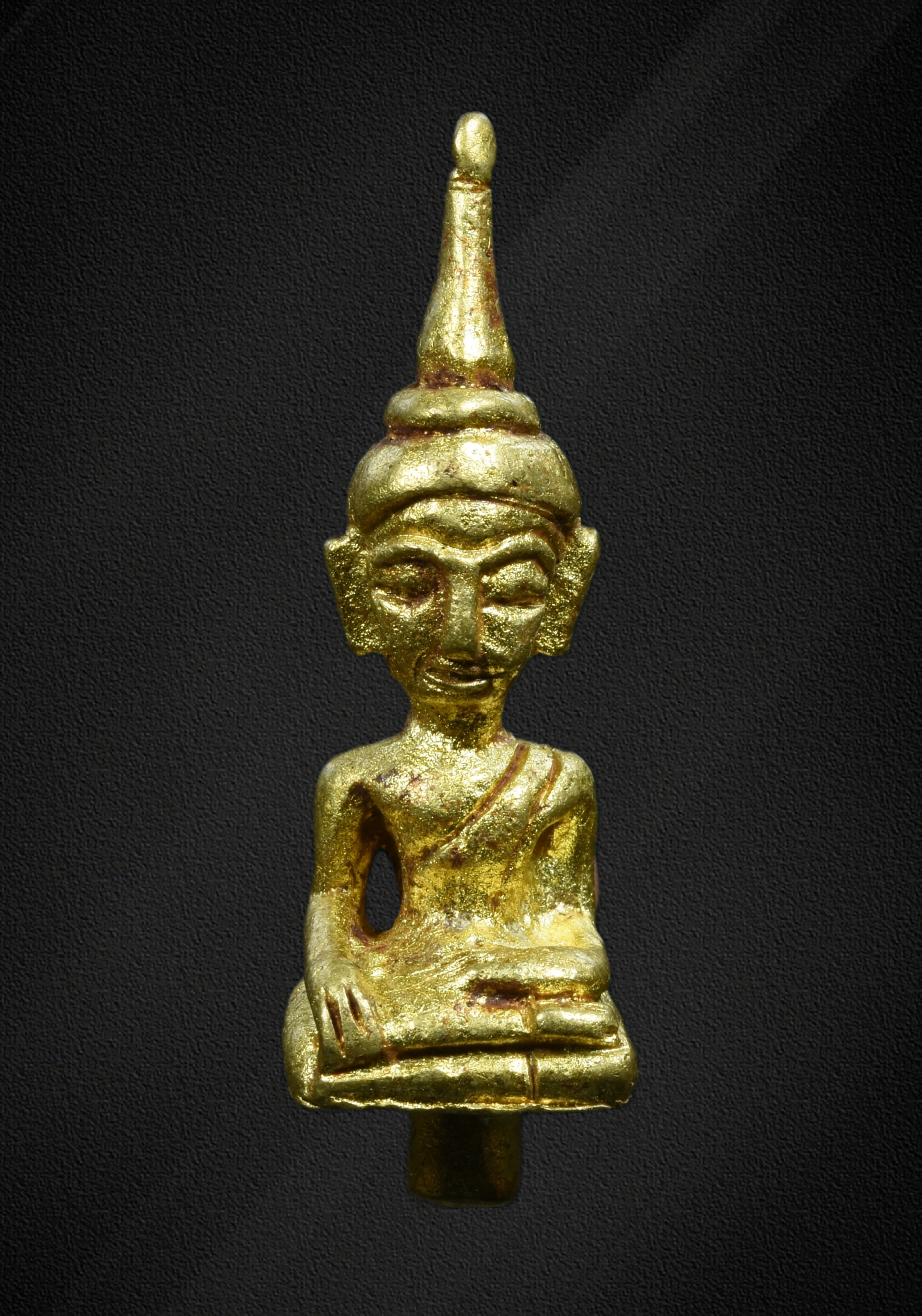 พระยอดธงเชียงรุ้ง เนื้อโลหะเปียกทอง