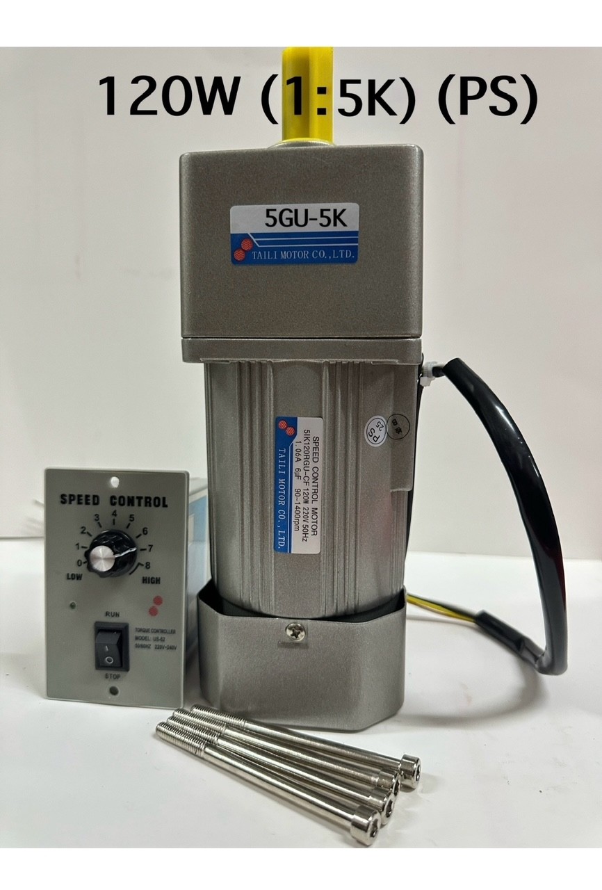 มอเตอร์เกียร์220V 120w (ไต้หวัน) AC 220V ไฟ 1 เฟส 120W ปรับความเร็วรอบได้ เลือก หัวเกียร์ (1: 5) (1:7.5) (1:15)(1:20) (1:30)(1:50) เเกน 15 มม. มอเตอร์ปรับรอบ ตัวปรับความเร็วมอเตอร์ เกียร์มอเตอร์220v มอเตอร์เกียร์ทด motor ac 220v