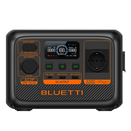 BLUETTI AC2P Portable Power Station | 300W 230.4Wh (25.6V/9Ah)