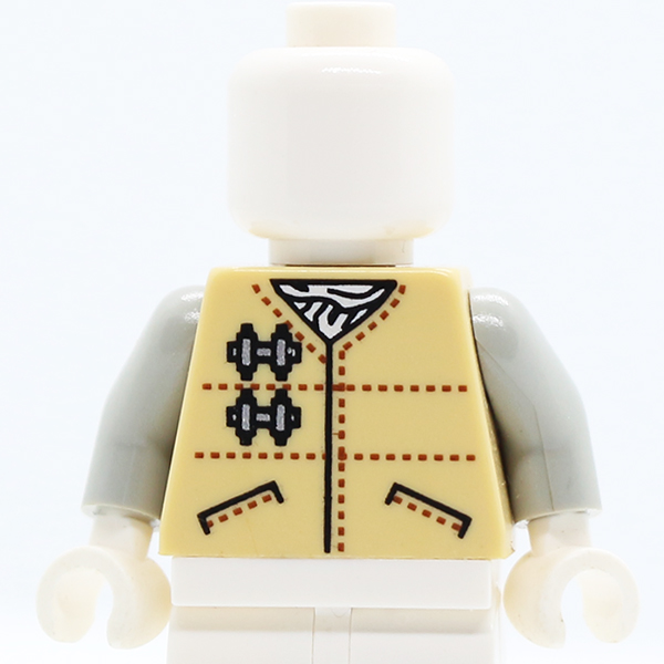 SW Brown Dotted Lines and Pockets Pattern (Hoth Rebel) / Light Gray Arms / White Hands