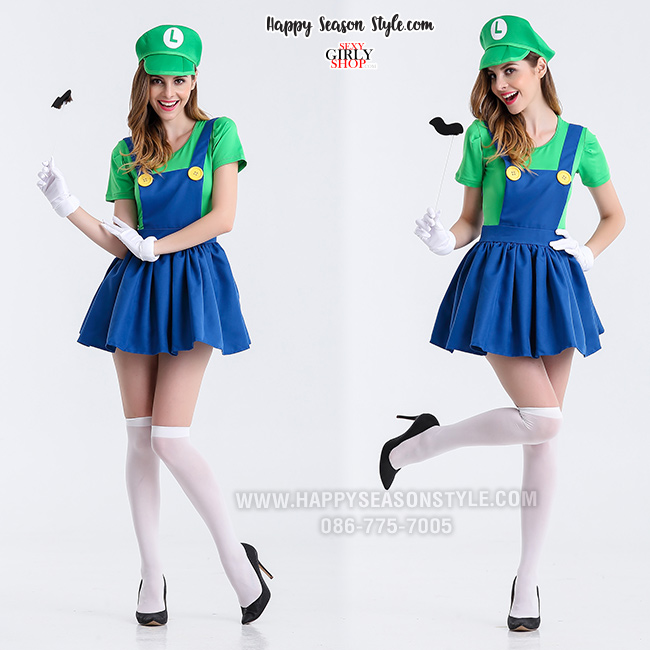 ชุดมาริโอ Super Mario มาริโอ้ และ หลุยซ์ เอี๊ยมกระโปรง