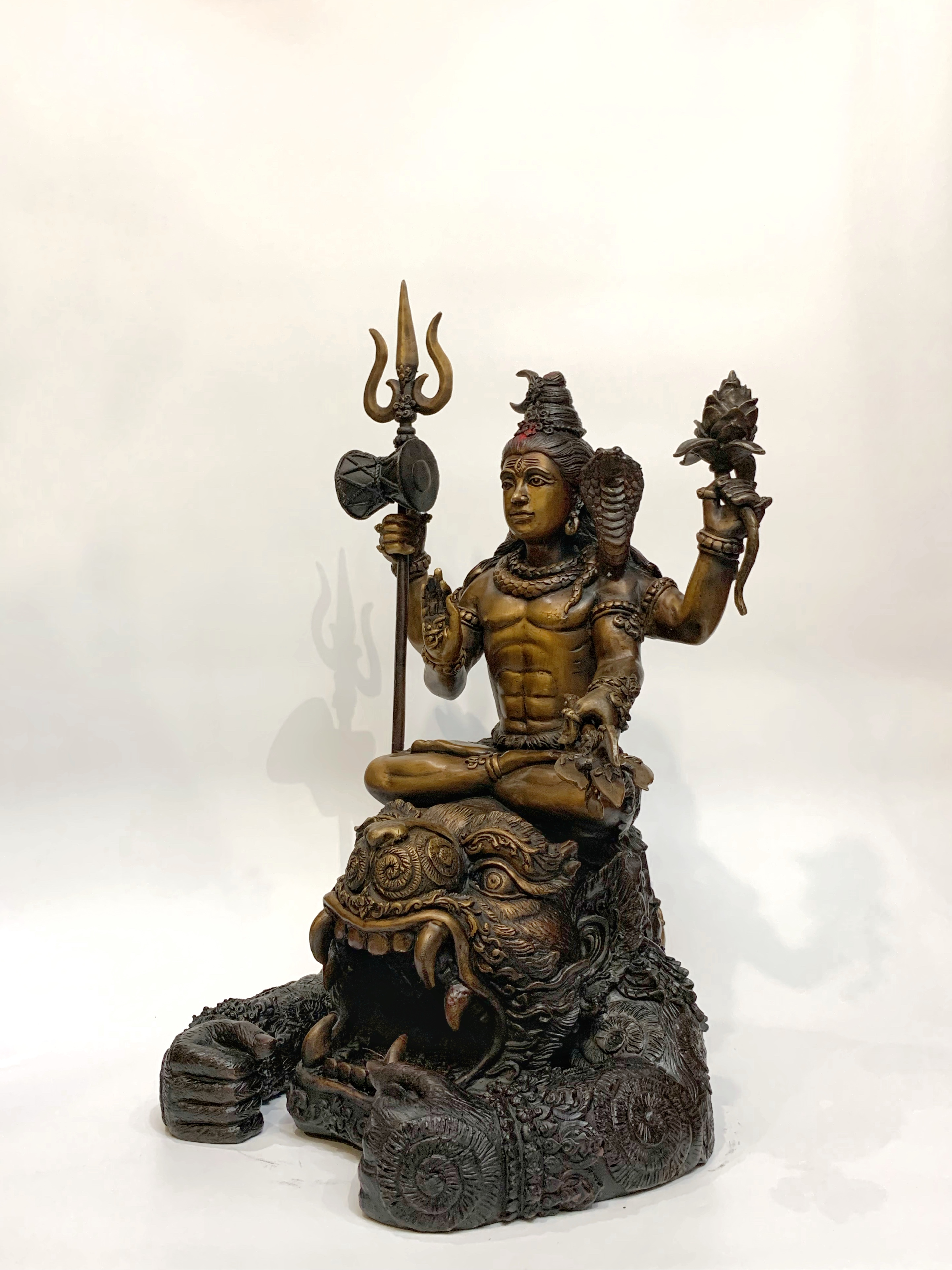 พระศิวะมหาเทพ บัลลังก์หนุมาน หน้าตัก 9 นิ้ว