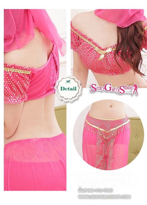 ชุดคอสเพลย์ ชุดแฟนซี อาหรับราตรี Cosplay - ชุดจินนี่ ชุดอาหรับ ชุดเปอร์เซีย สีชมพูสดใส