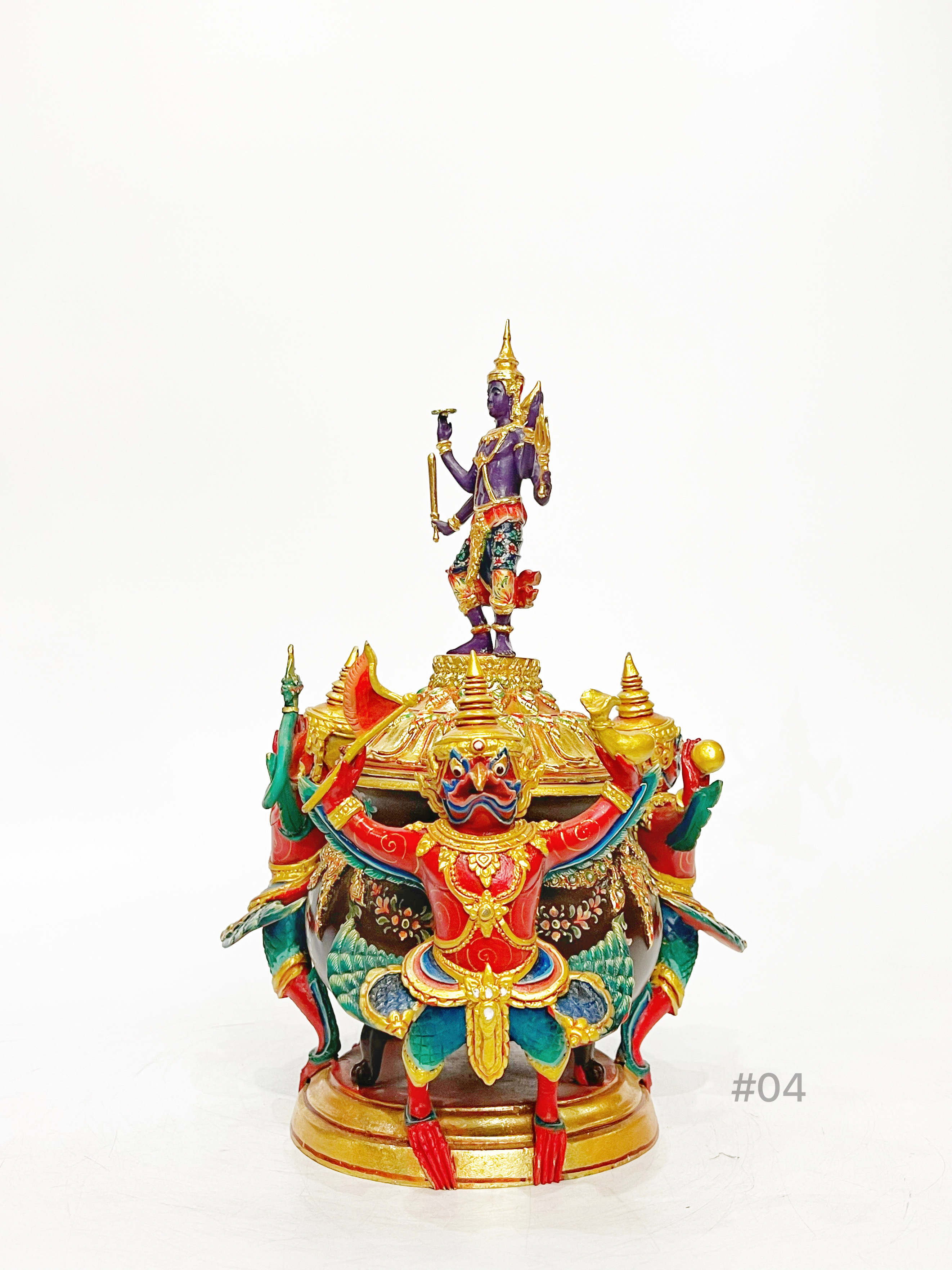 บาตรน้ำมนต์ พระนารายณ์ทรงครุฑ สูง 12 นิ้ว (#04)