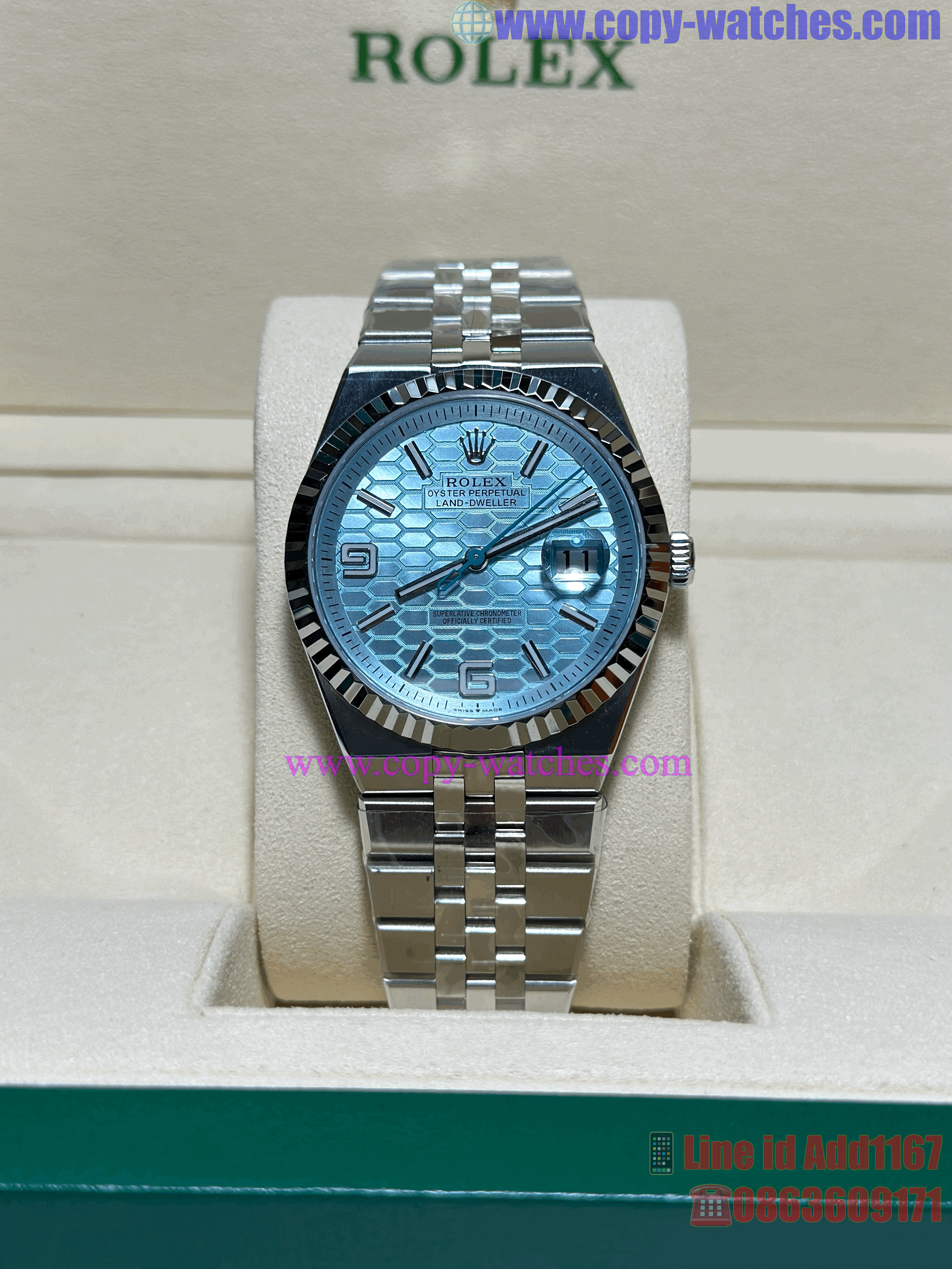 Rolex Land-Dweller ice-blue M127336 (Swiss QF)
