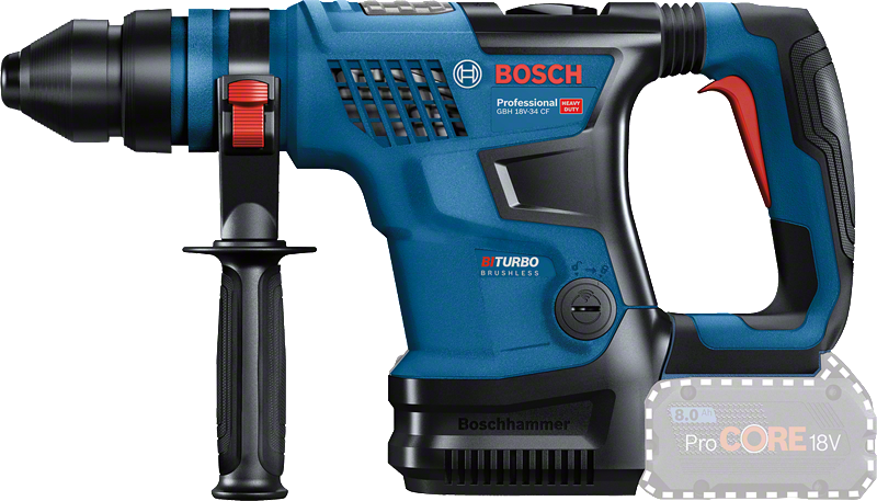 Bosch รุ่น GBH 18V-34 CF สว่านโรตารี่ไร้สาย BITURBO พร้อมระบบ SDS plus