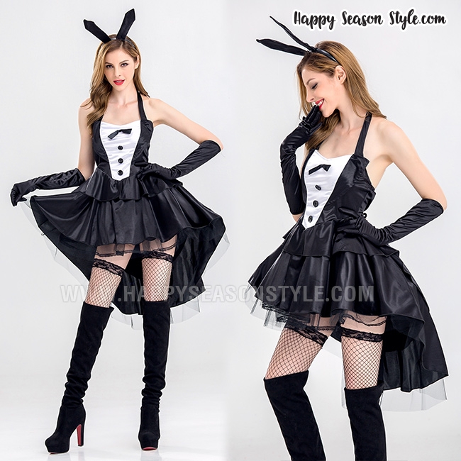 ชุดกระต่าย ชุดบันนี่ ทักซิโด้กระโปรง หน้าสั้่นหลังยาว