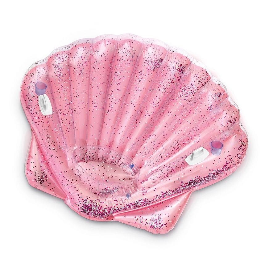 Intex แพหอยเชลล์ สีชมพูกากเพชรสะท้อนแสง Intex Pink Giltter Seashall Pool Float