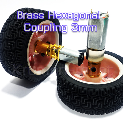 Brass Hexagonal Coupling 3mm