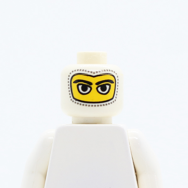 Balaclava with Eyes Hole Stitching Trim, Large Eye Whites Pattern - Blocked Open Stud