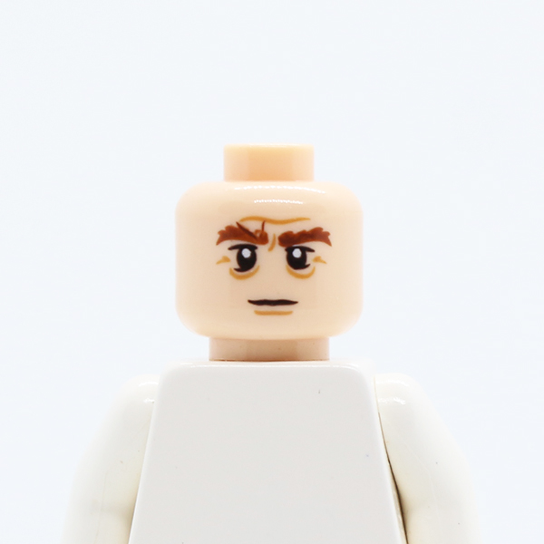 Dual Sided LotR Gimli Bushy Brown Eyebrows, Stern / Grimacing Pattern - Hollow Stud