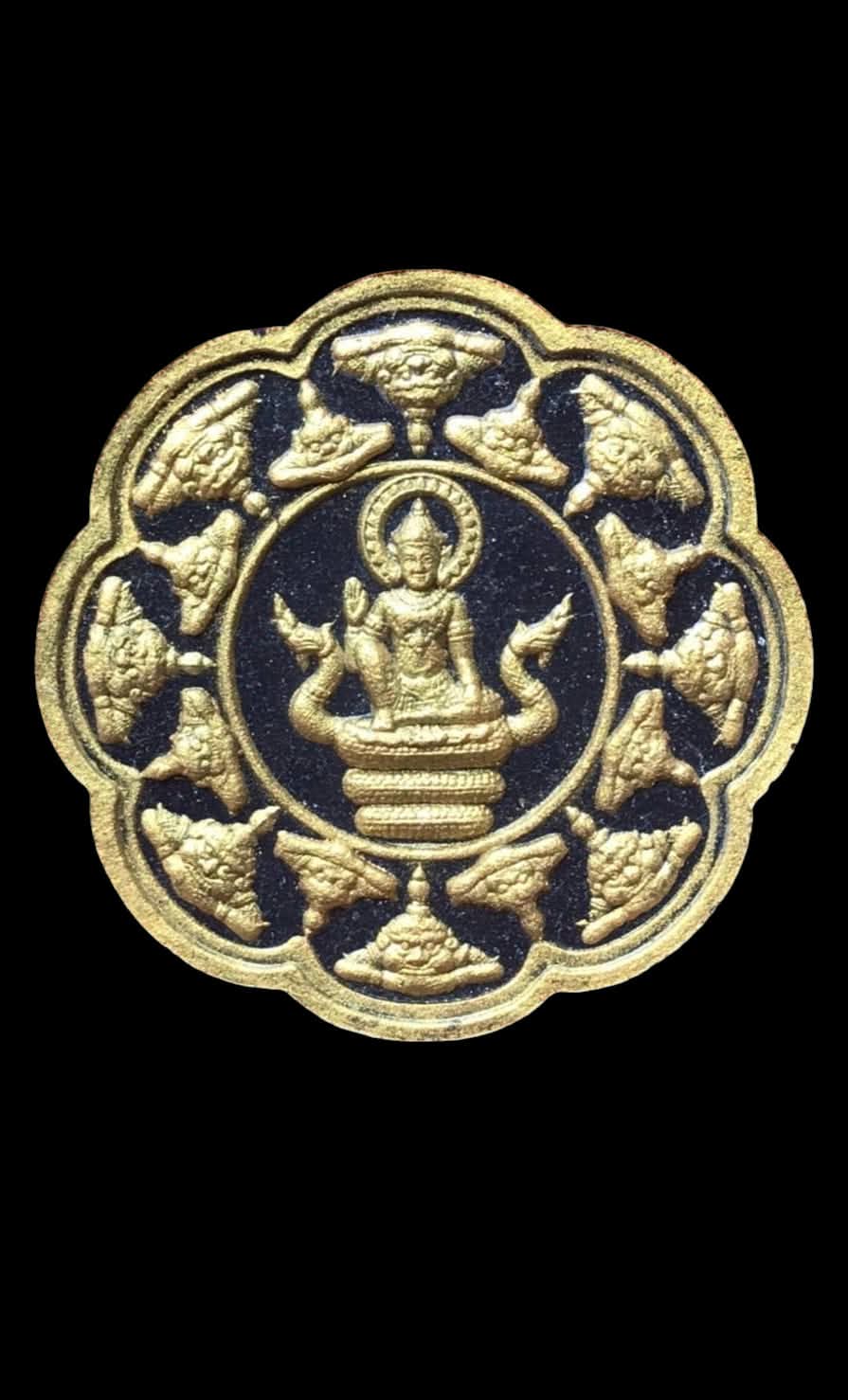 หลักเมืองพุทธาคมเขาอ้อ เนื้อมหาว่านดำปัดทอง ปี 2549