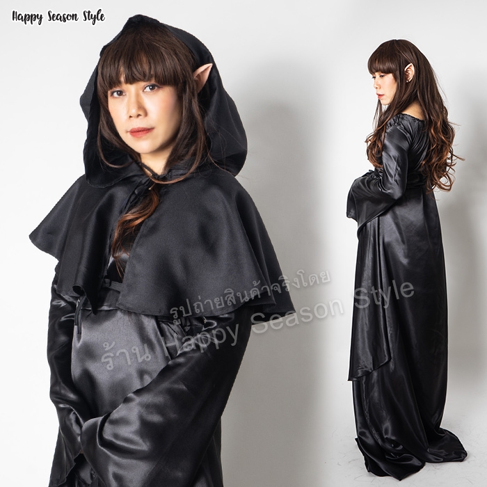 ชุดเอล์ฟ แซกพร้อมหูเอล์ฟ มีให้เลือก 2 สี ขาวและดำ ฮาโลวีน