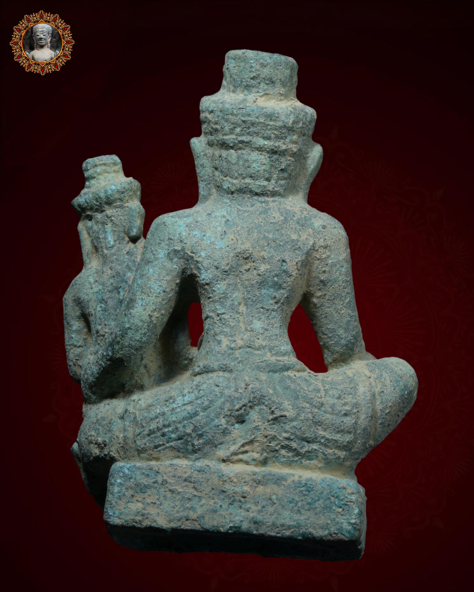 พระอิศวรอุ้ม พระแม่อุมา เนื้อสนิมเขียว